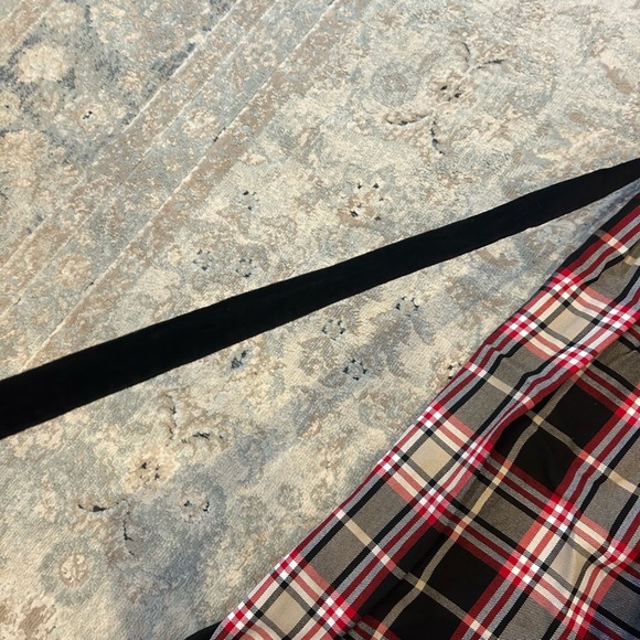 Hanna Andersson girls plaid dress 160cm white black red velvet - Picture 5 of 9